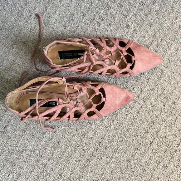 Design Lab Lord and Taylor Pink Lace-up Shoes! - Picture 4 of 9